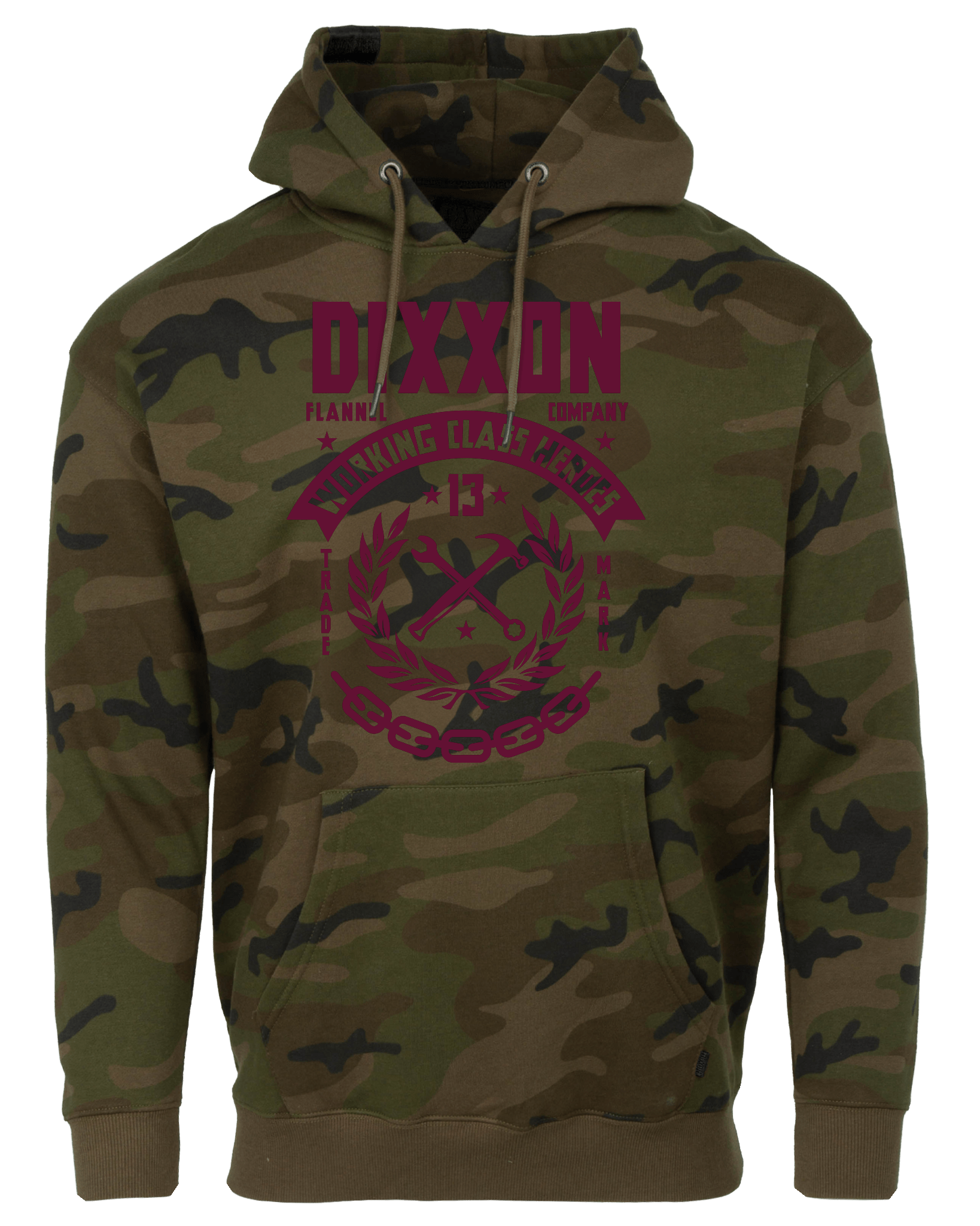 Maroon Weld Pullover Hoodie - Camo - Dixxon Flannel Co.