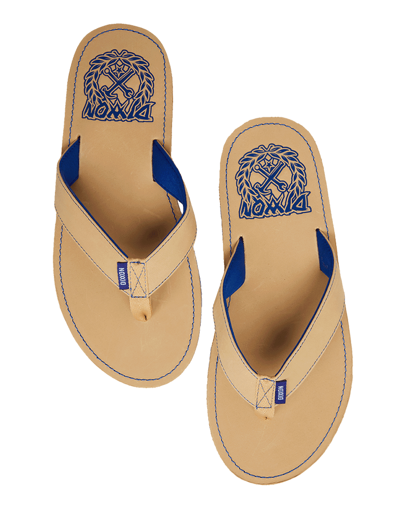 Men's Leather Sandals - Tan & Blue - Dixxon Flannel Co.