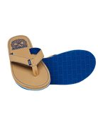Men's Leather Sandals - Tan & Blue - Dixxon Flannel Co.