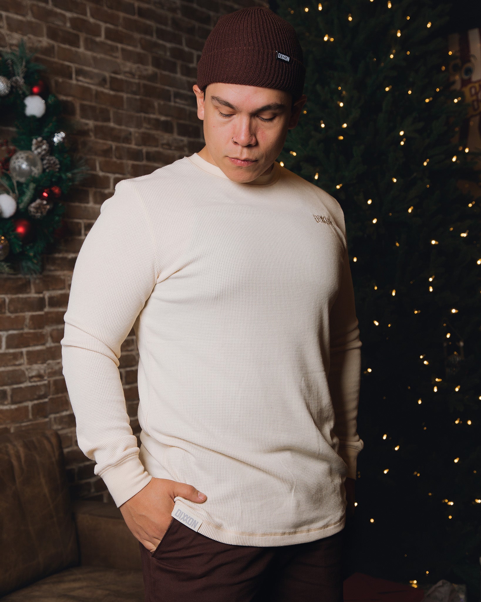 Dixxon Ivory Waffle Knit: Men's Stylish Long Sleeve (2025)