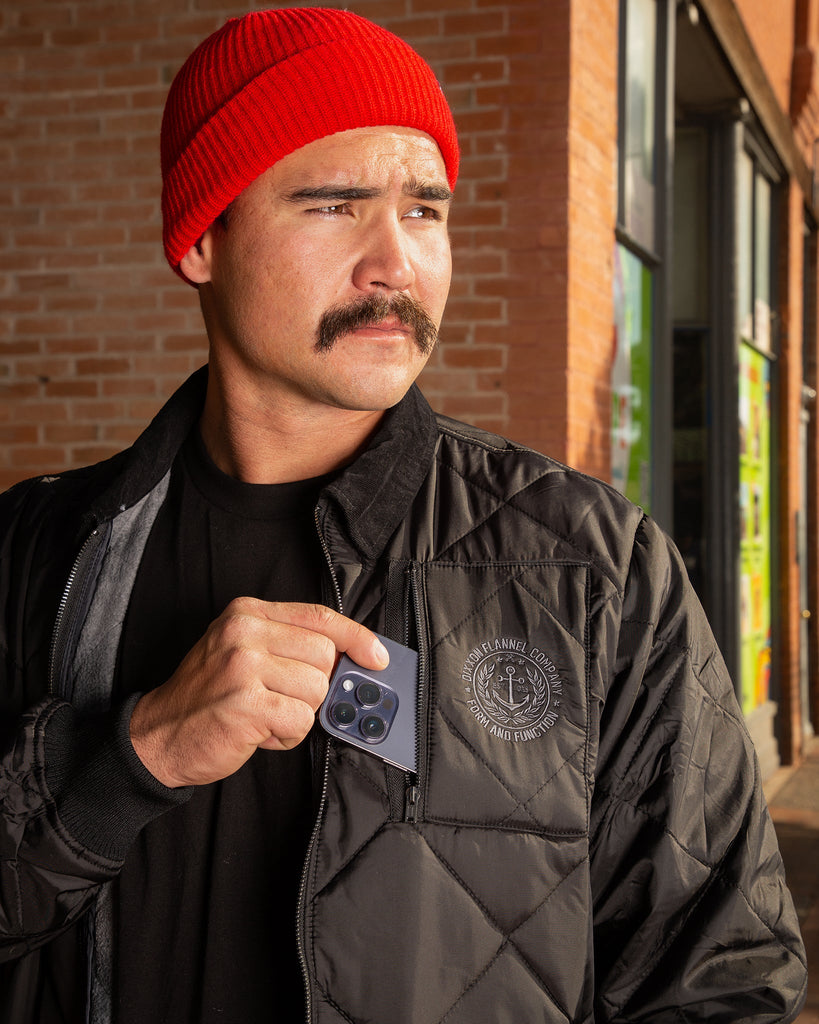 Midnight Diamond Stitch Quilted Jacket - Dixxon Flannel Co.