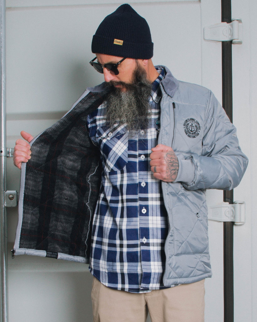 Morning Fog Diamond Stitch Quilted Jacket - Dixxon Flannel Co.