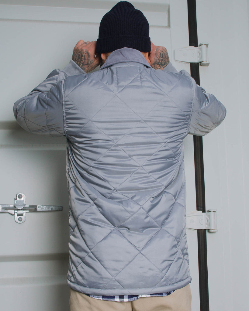 Morning Fog Diamond Stitch Quilted Jacket - Dixxon Flannel Co.