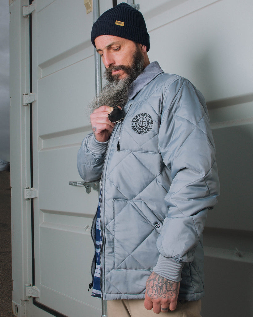 Morning Fog Diamond Stitch Quilted Jacket - Dixxon Flannel Co.