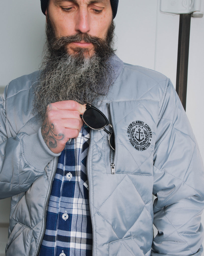 Morning Fog Diamond Stitch Quilted Jacket - Dixxon Flannel Co.
