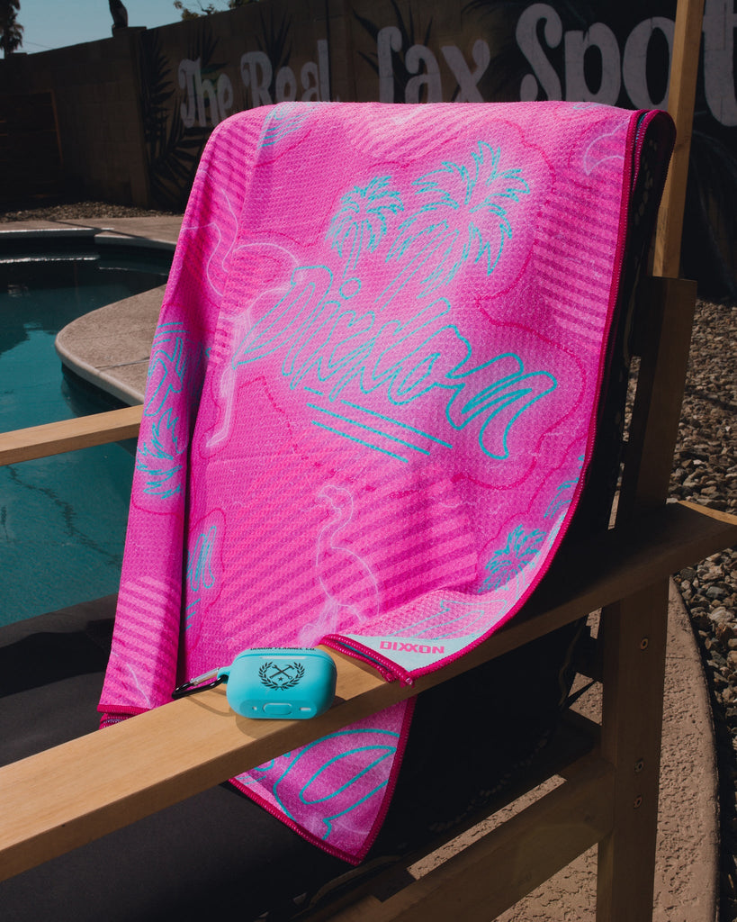 Neon Flamingo Quick Dry Beach Towel - Dixxon Flannel Co.
