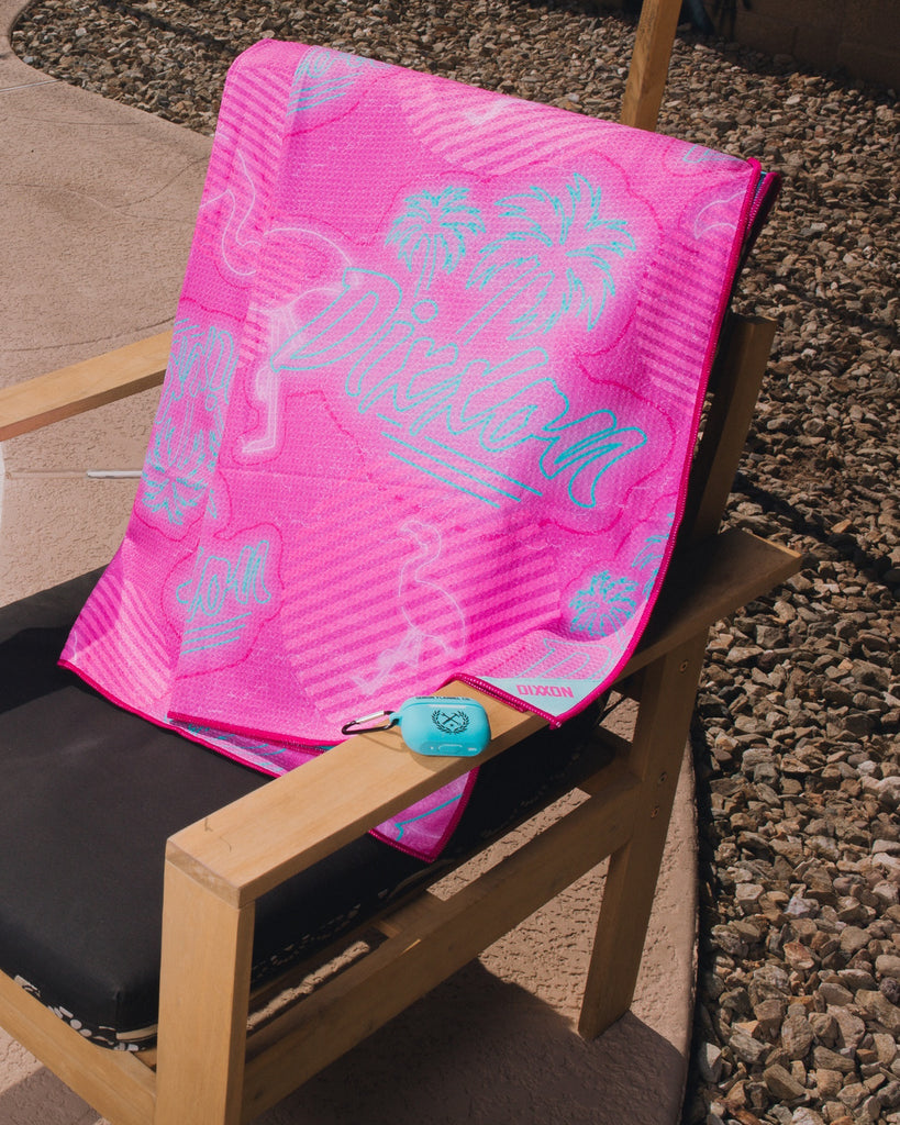 Neon Flamingo Quick Dry Beach Towel - Dixxon Flannel Co.