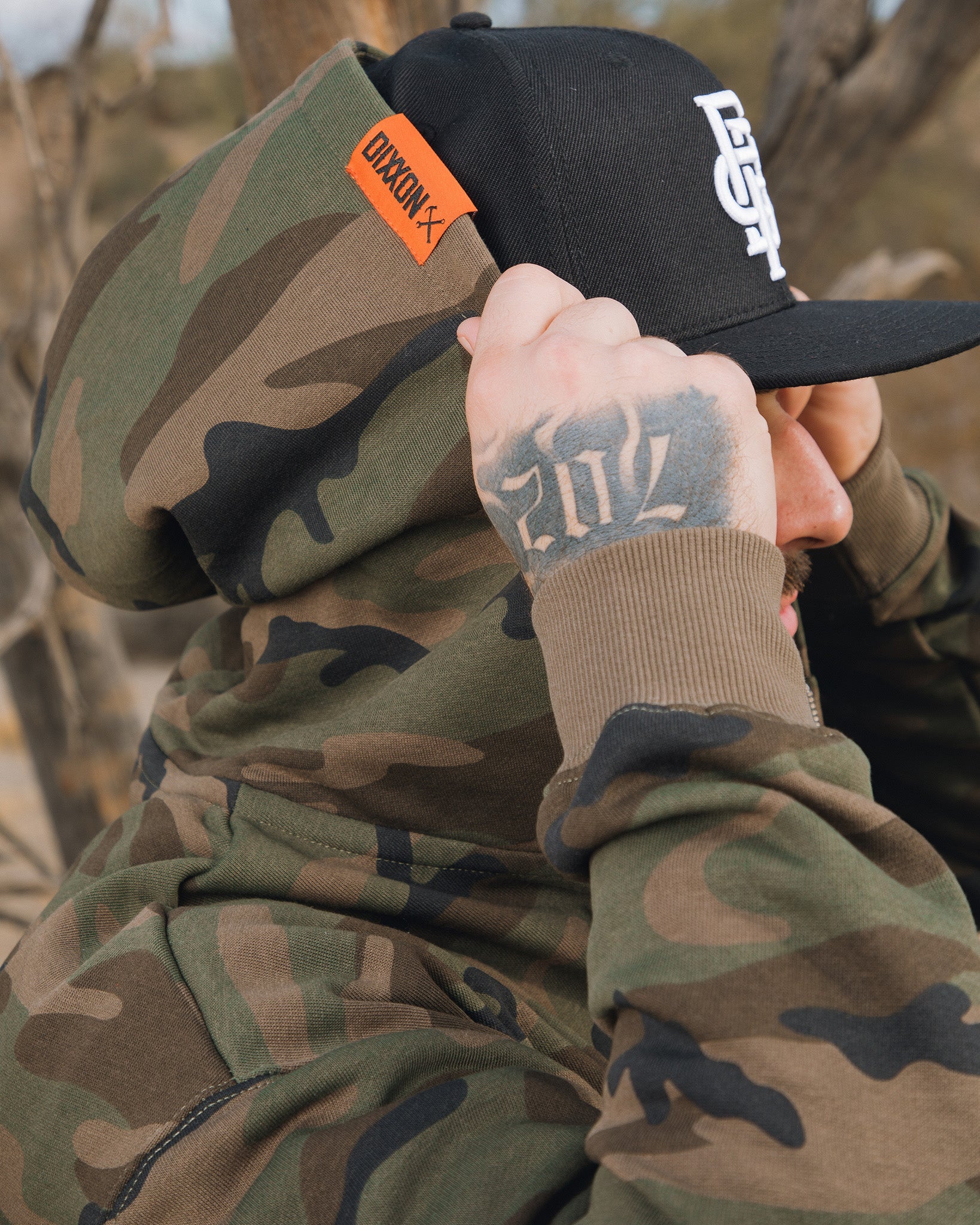 Men's Orange Corpo Zip Up Hoodie - Camo | Dixxon Flannel Co.