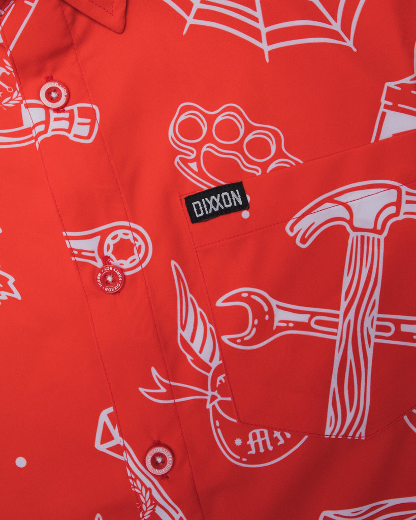 Party Boy 10 YR Short Sleeve - Red - Dixxon Flannel Co.