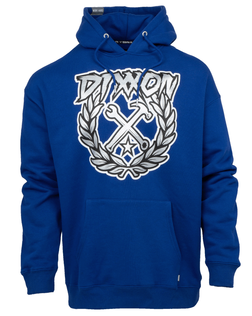 Party Crest Pullover Hoodie - Blue & Silver - Dixxon Flannel Co.