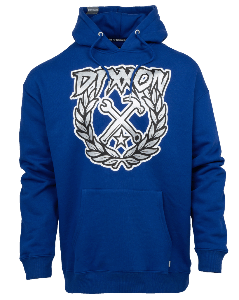 Party Crest Pullover Hoodie - Blue & Silver - Dixxon Flannel Co.