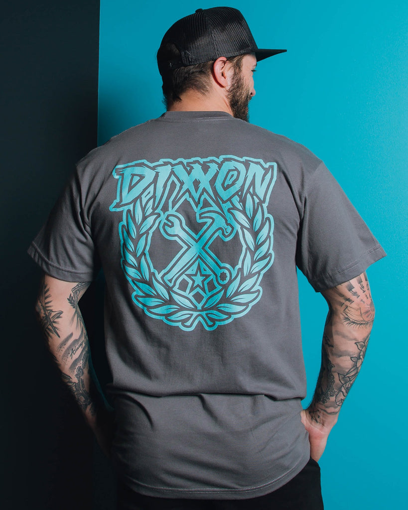 Party Crest T-Shirt - Gray & Tiffany - Dixxon Flannel Co.