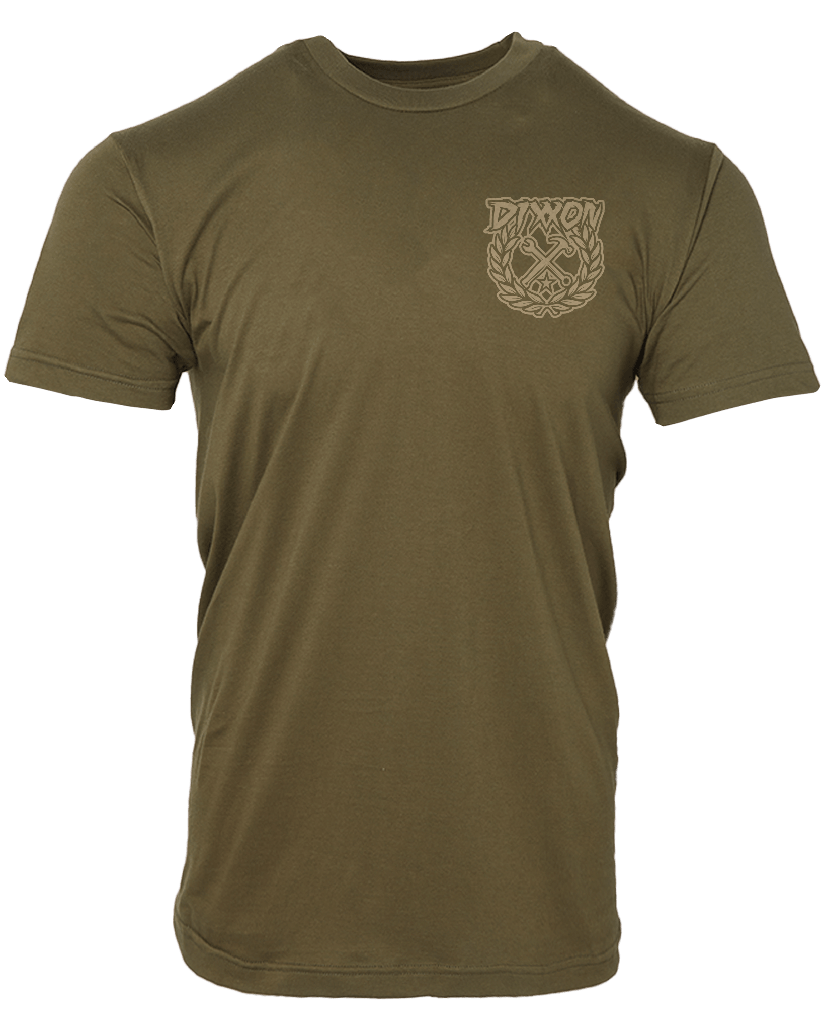 Party Crest T-Shirt - O.D. Green & Sand - Dixxon Flannel Co.