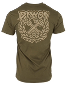 Party Crest T-Shirt - O.D. Green & Sand - Dixxon Flannel Co.