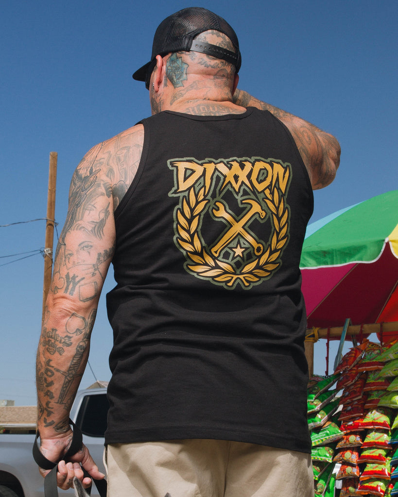 Party Crest Tank - Black & O.D. Green - Dixxon Flannel Co.