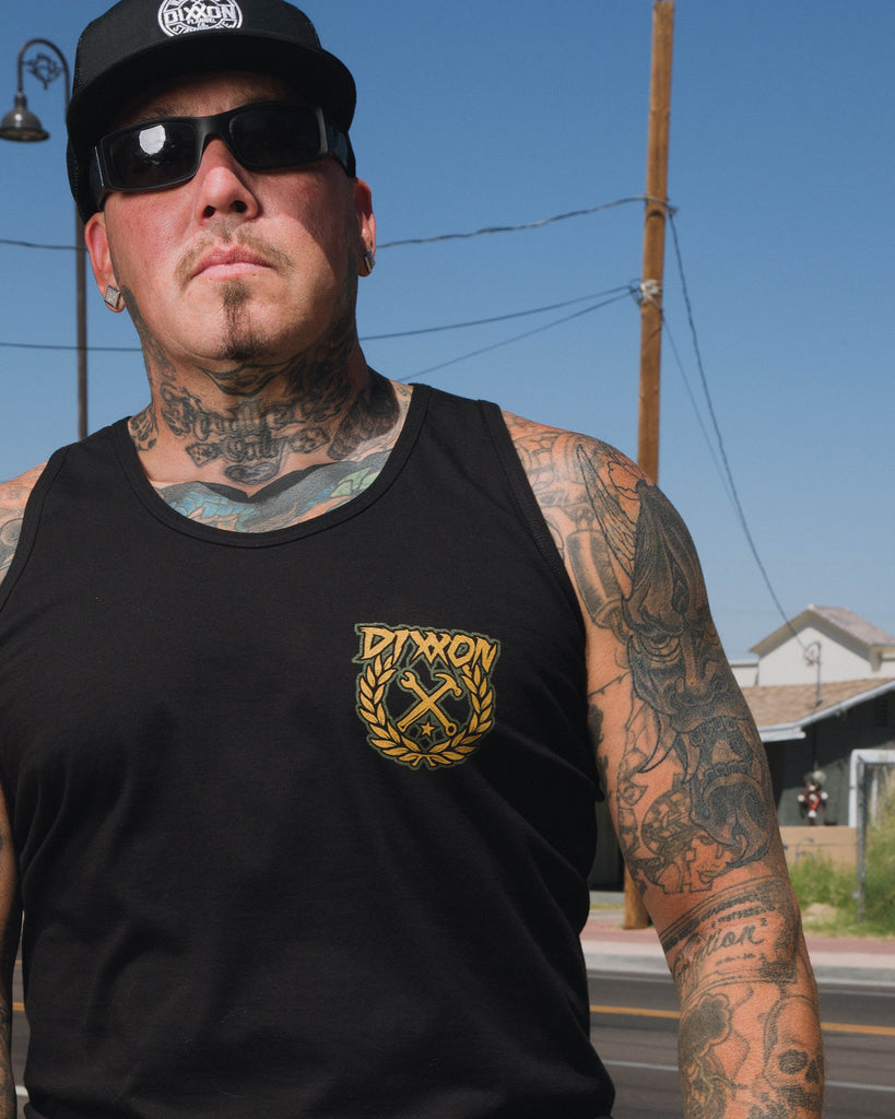 Party Crest Tank - Black & O.D. Green - Dixxon Flannel Co.