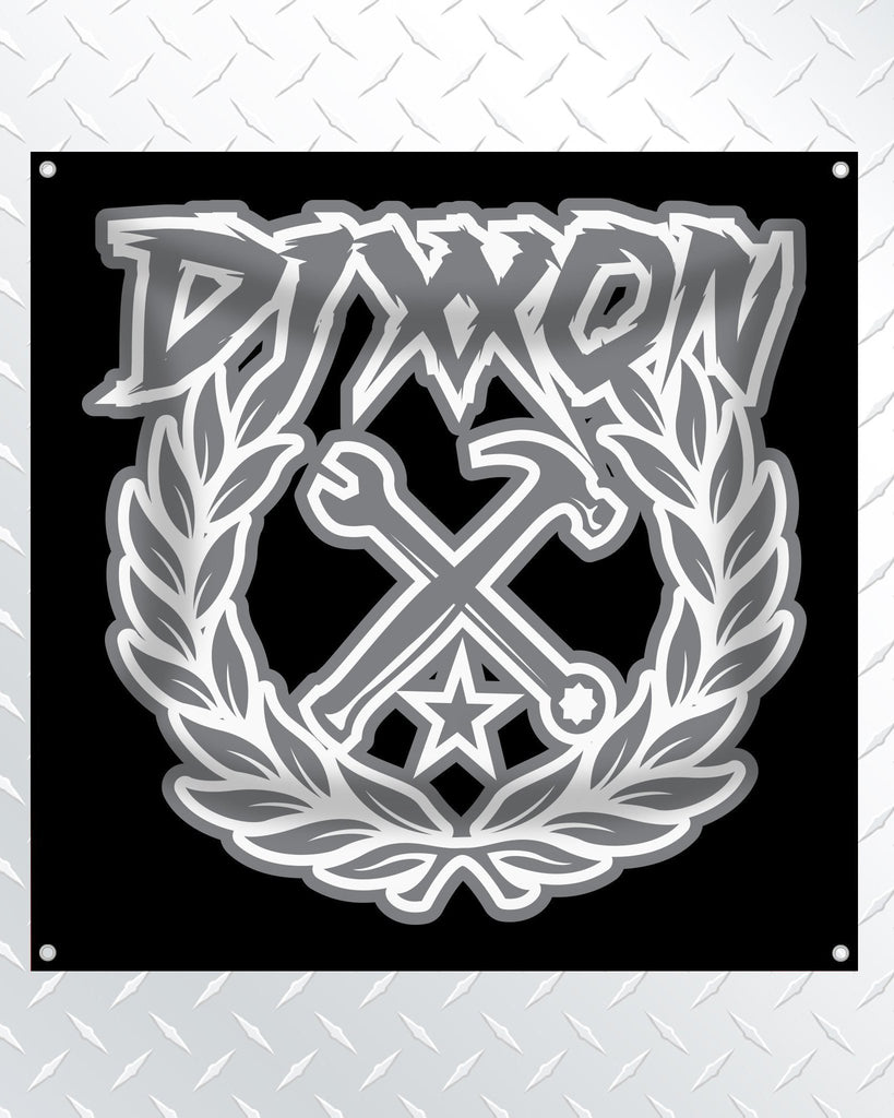Party Crest Vinyl Garage Banner - 36" x 36" - Dixxon Flannel Co.