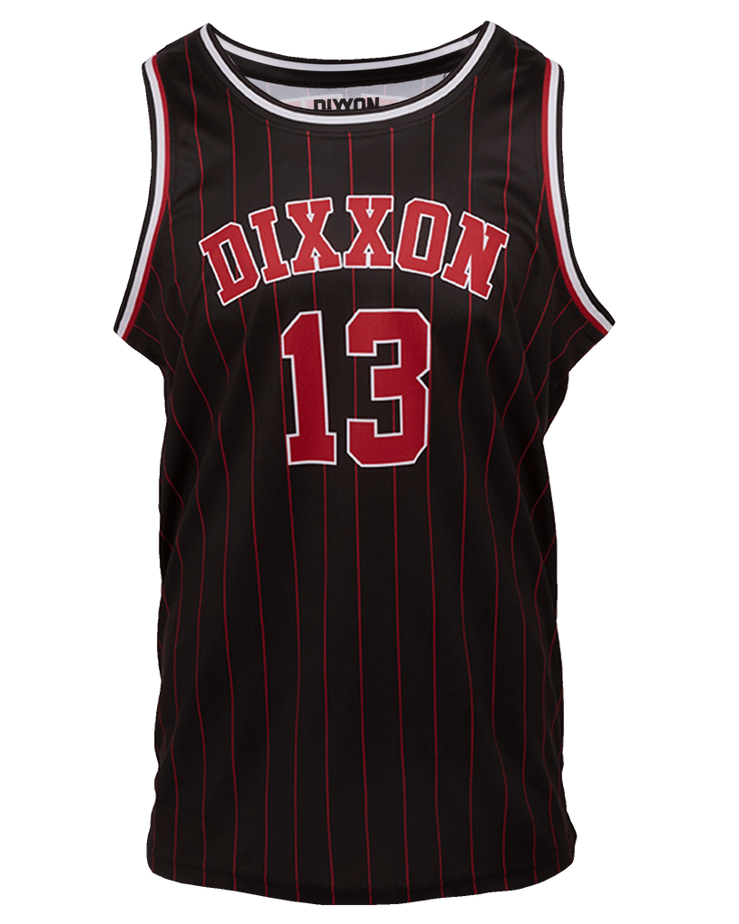 Pinstripe Jersey - Black, Red, & White - Dixxon Flannel Co.