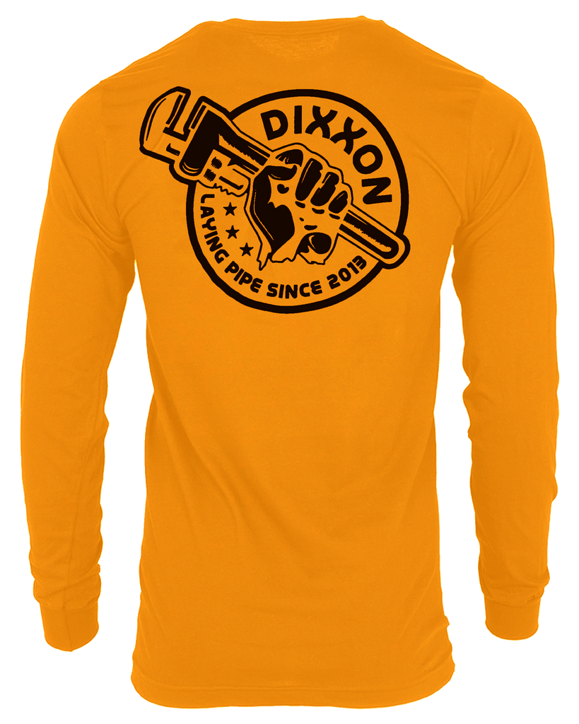 Pipe Layer Hi Vis Long Sleeve T-Shirt - Orange - Dixxon Flannel Co.