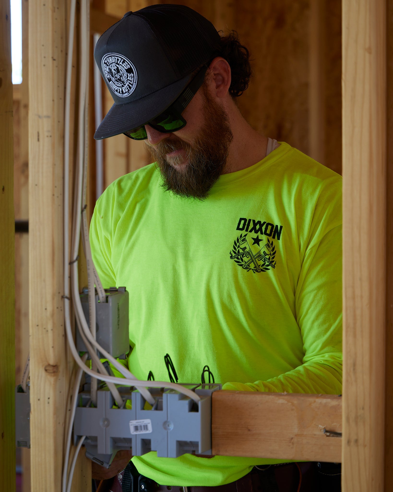 Pipe Layer Hi Vis Long Sleeve T-Shirt - Yellow - Dixxon Flannel Co.