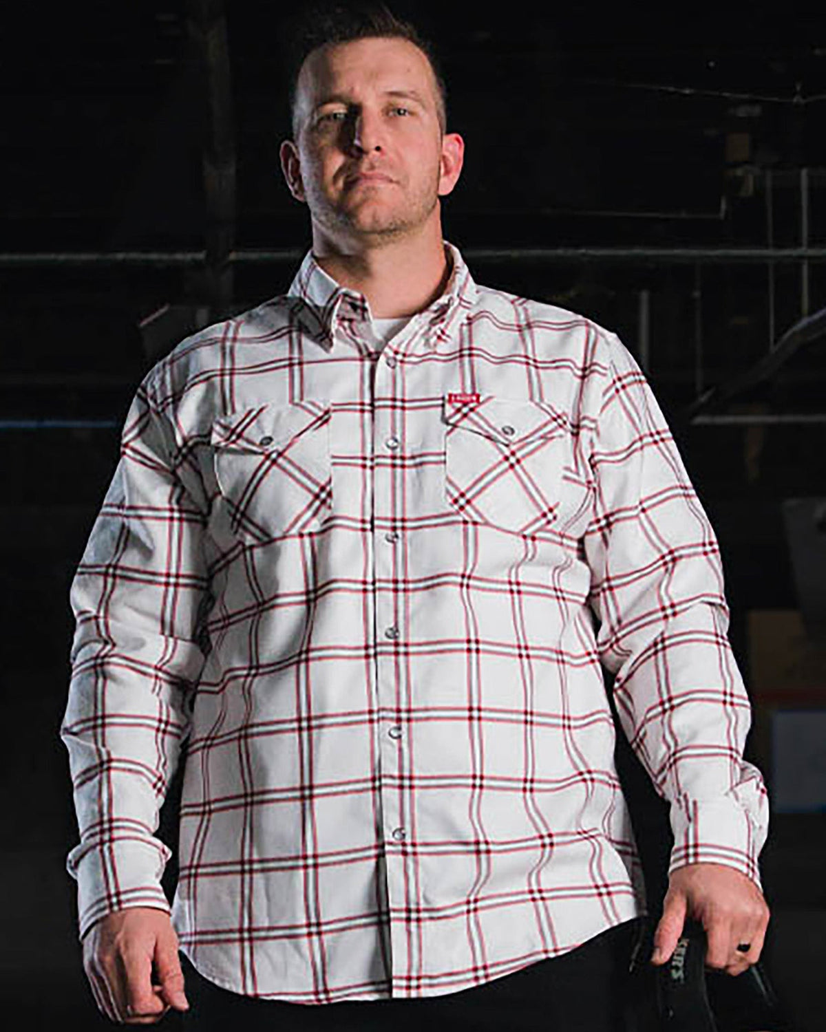 Men's WorkForce Long Sleeve Work Shirt - Black | Flannel Co. M Men's WorkForce Long Sleeve Work Shirt - Black | Flannel Co. M