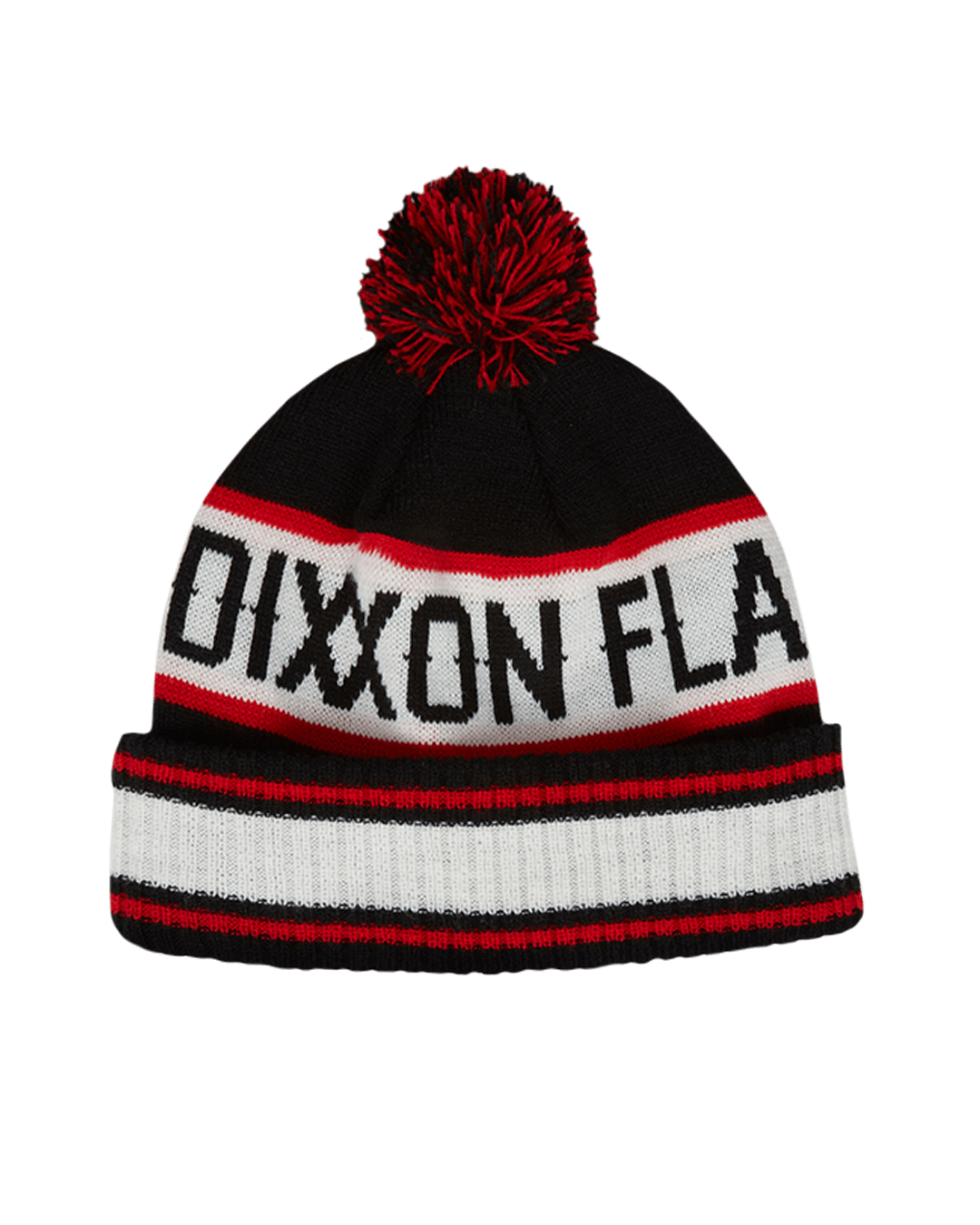 Puff Ball Beanie - Black, Red, & White - Dixxon Flannel Co.