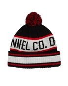Puff Ball Beanie - Black, Red, & White - Dixxon Flannel Co.