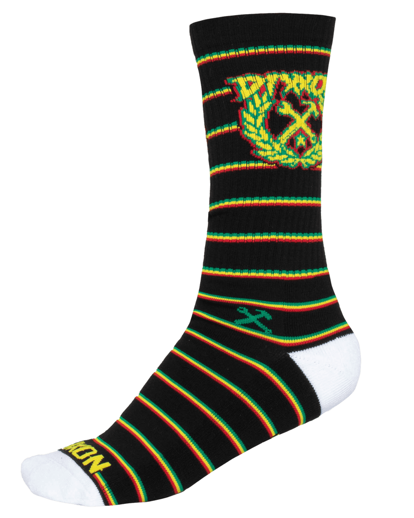 Rasta Party Crest Premium Crew Socks - Dixxon Flannel Co.