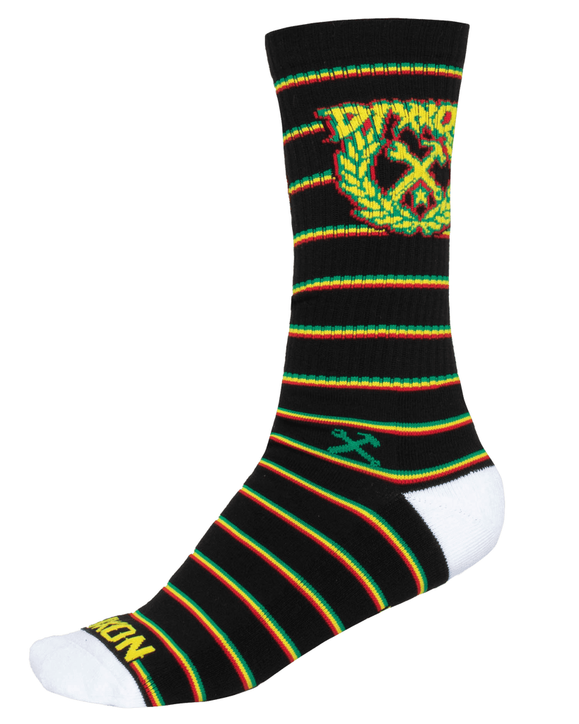 Rasta Party Crest Premium Crew Socks - Dixxon Flannel Co.