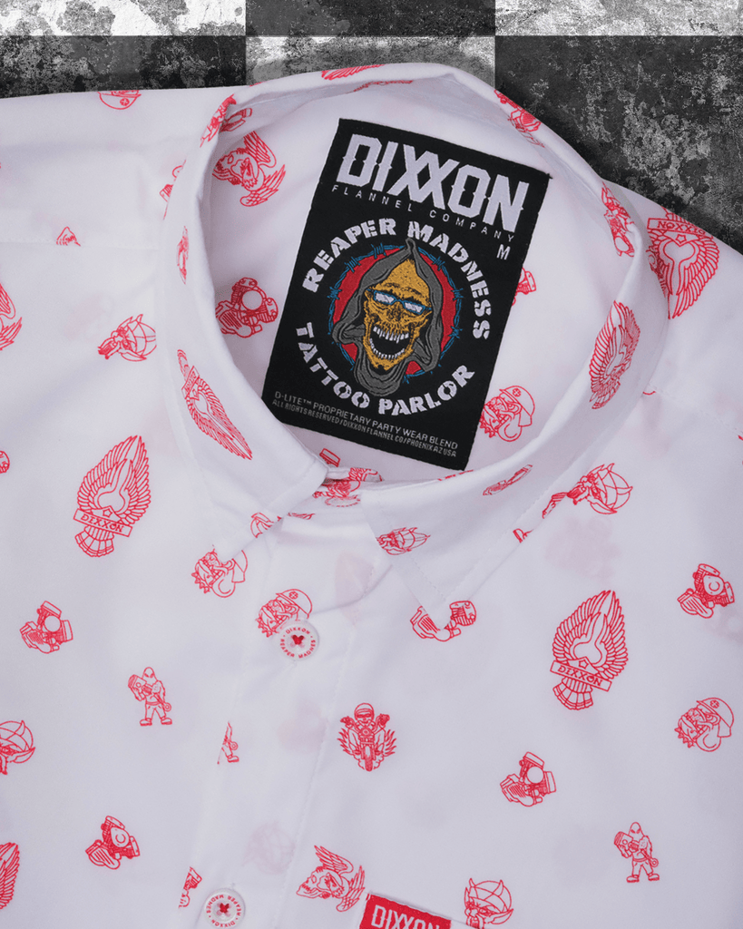 Reaper Madness Short Sleeve - Red - Dixxon Flannel Co.