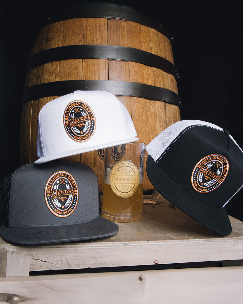 Rebelliously Crafted Flat Bill Trucker Snapback - Dixxon Flannel Co.