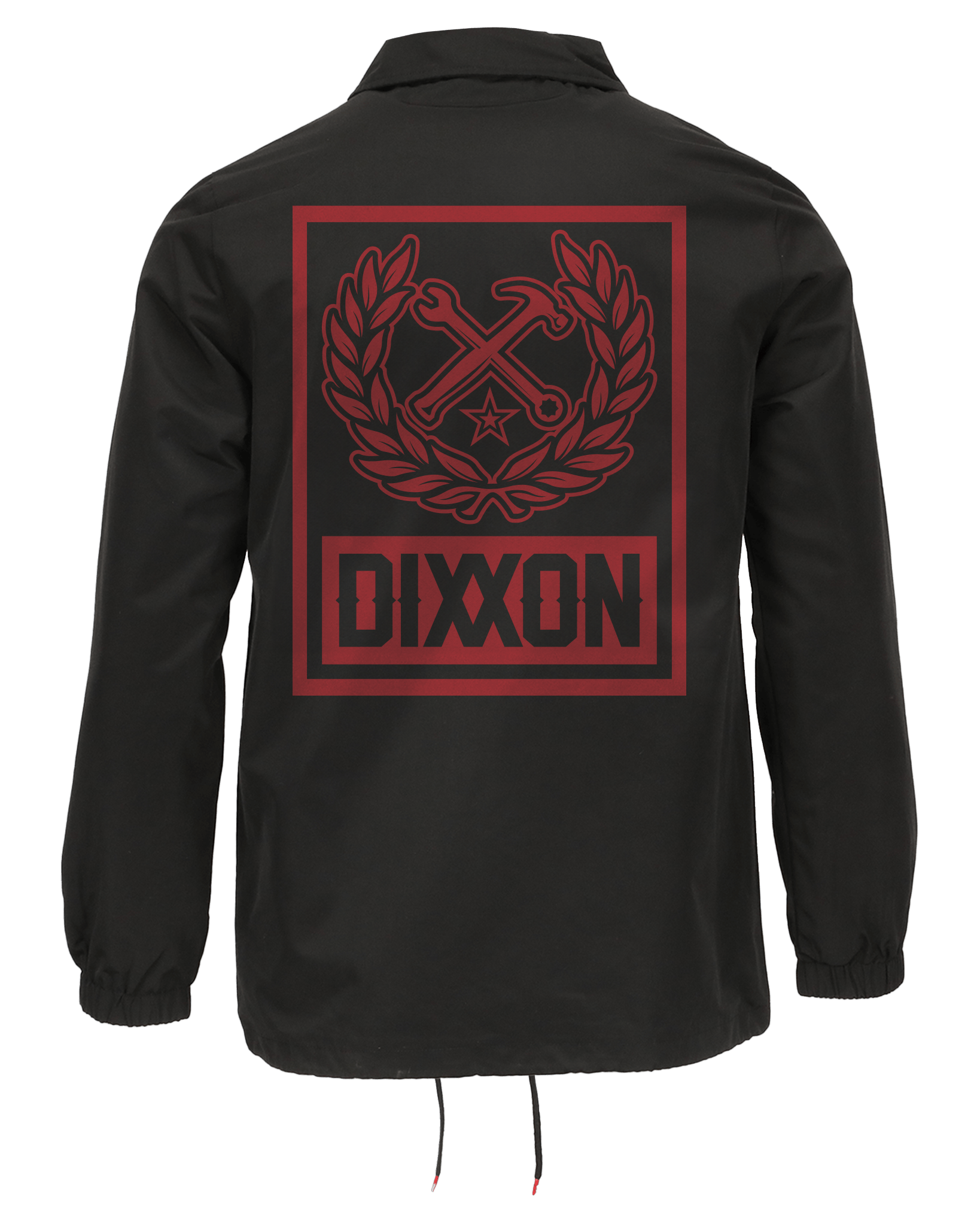 Men's Red Box Crest Coaches Jacket - Black | Dixxon Flannel Co.