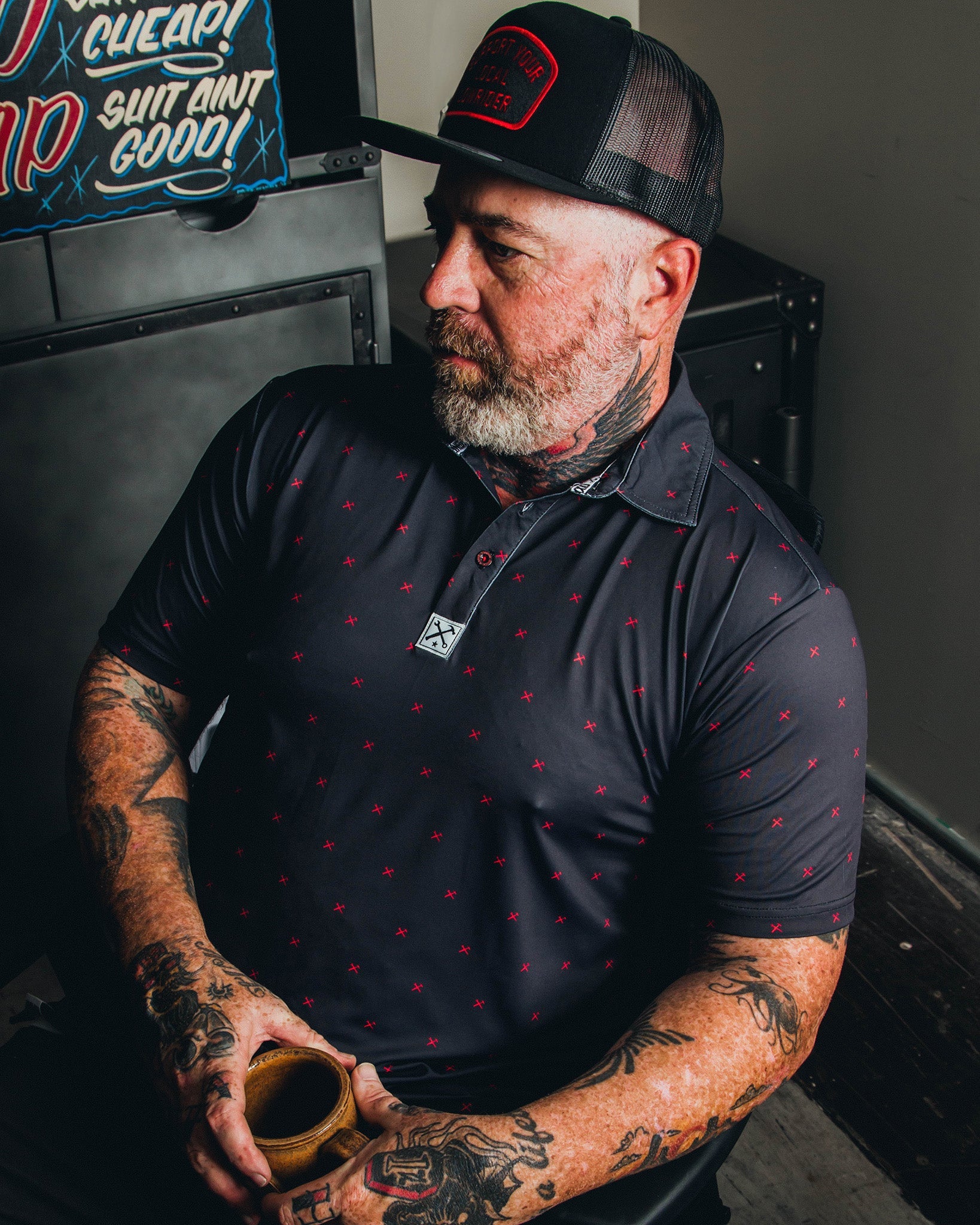 Red Finney Party Polo by Dixxon: Shop Now!