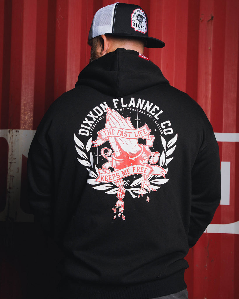 Red & White Otto Zip Up - Black - Dixxon Flannel Co.