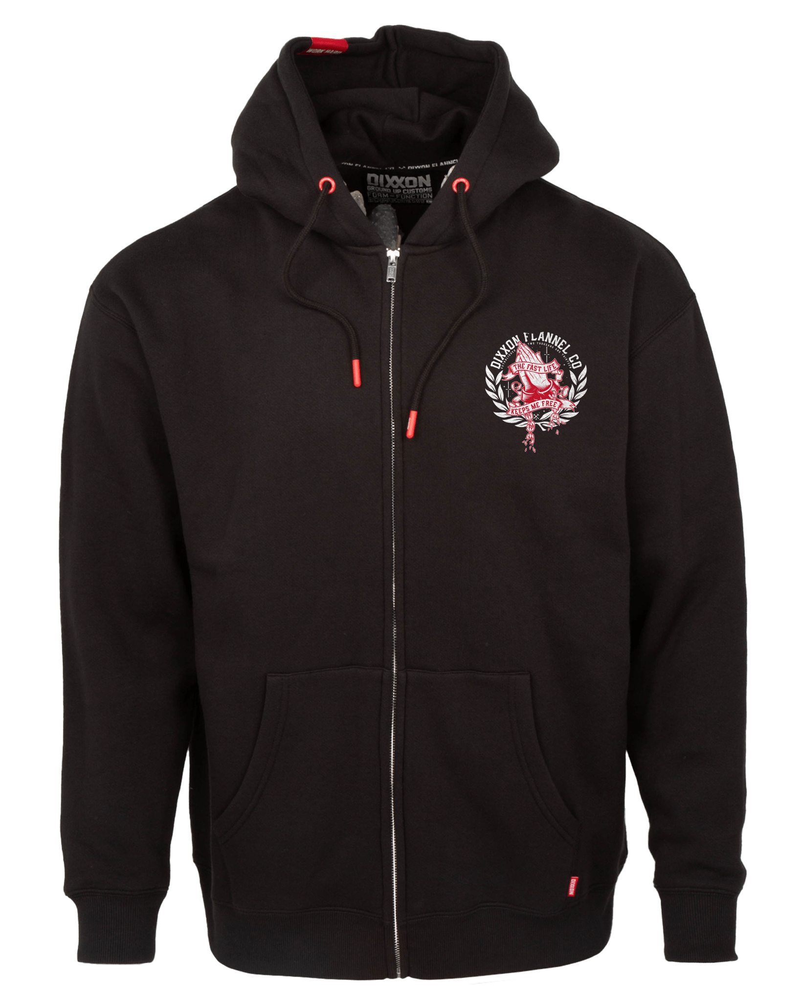 Red & White Otto Hoodie - Black: Shop Dixxon's Collection Red & White Otto Hoodie - Black: Shop Dixxon's Collection