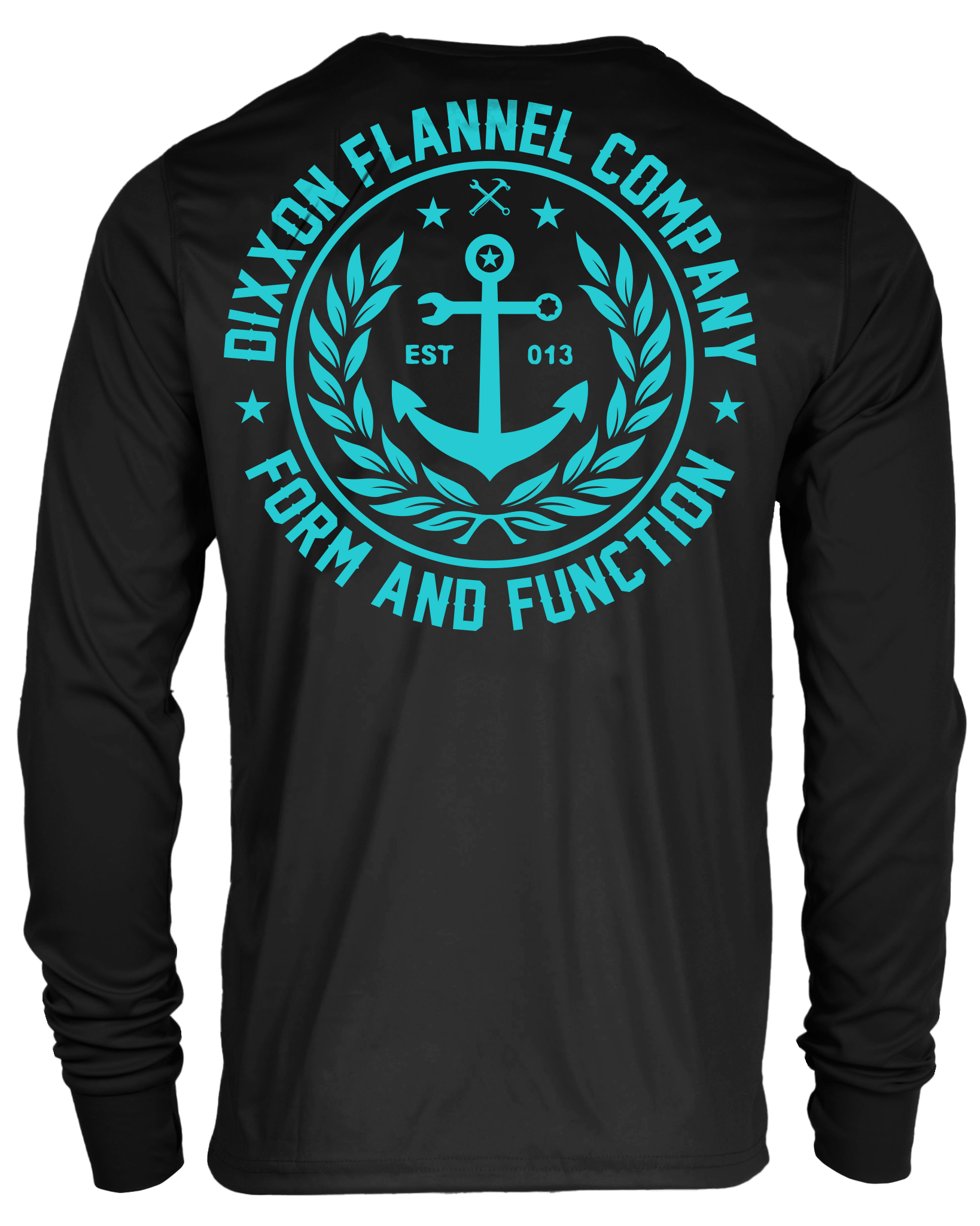 Salty Crest UV Long Sleeve T-Shirt - Black - Dixxon Flannel Co.