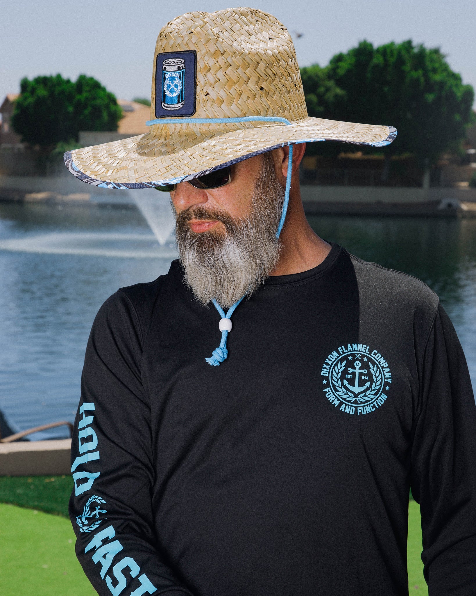 Salty Crest UV Long Sleeve T-Shirt - Black - Dixxon Flannel Co.