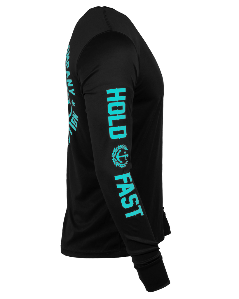 Salty Crest UV Long Sleeve T-Shirt - Black - Dixxon Flannel Co.