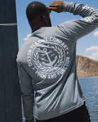 Salty Crest UV Long Sleeve T-Shirt - Gray - Dixxon Flannel Co.