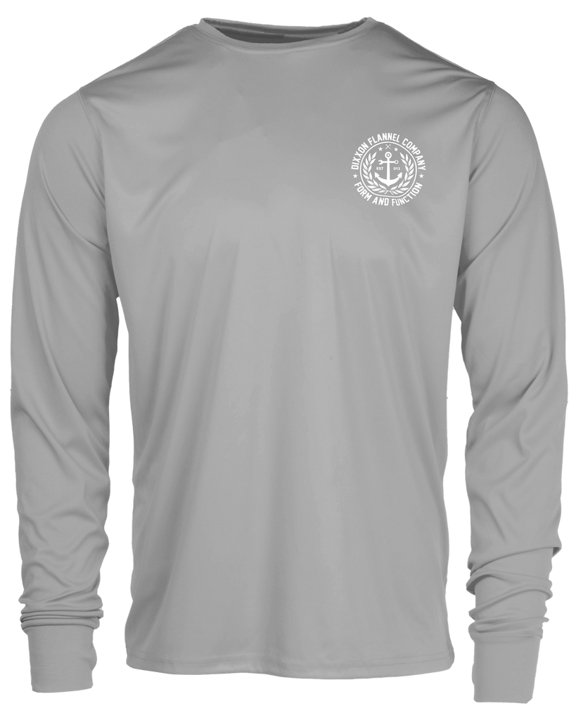 Salty Crest UV Long Sleeve T-Shirt - Gray - Dixxon Flannel Co.