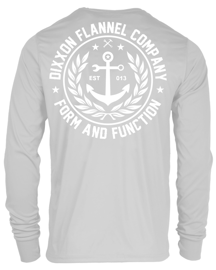 Salty Crest UV Long Sleeve T-Shirt - Gray - Dixxon Flannel Co.