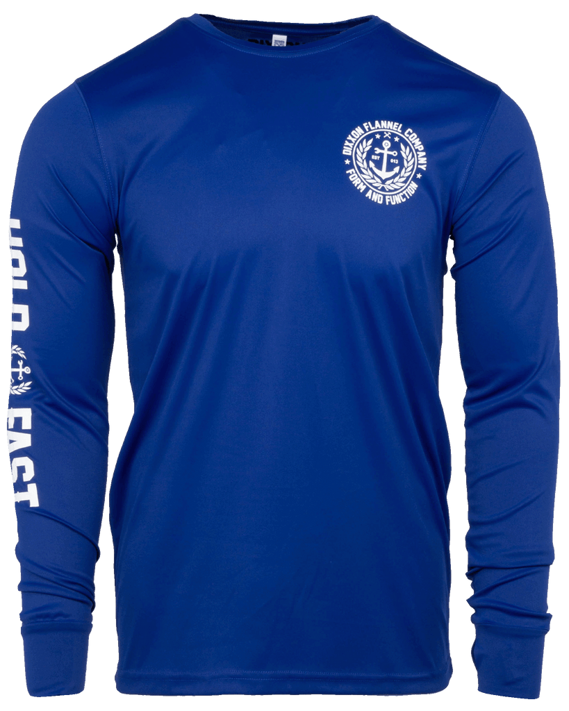 Salty Crest UV Long Sleeve T-Shirt - Navy - Dixxon Flannel Co.