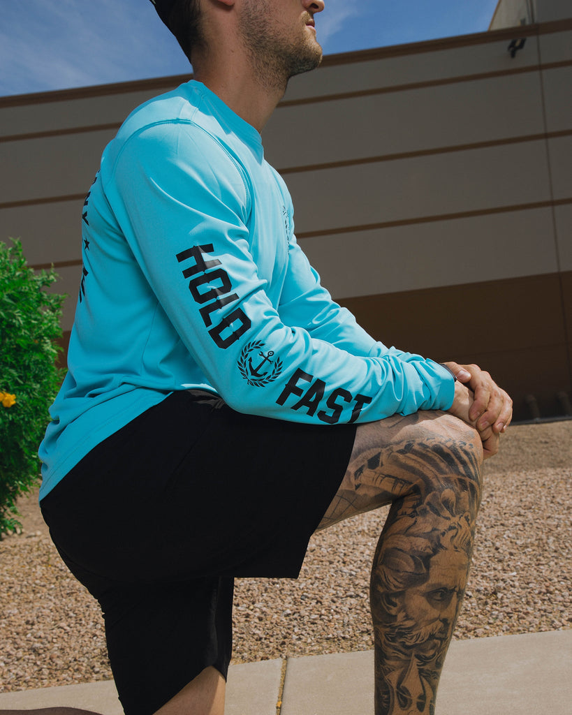 Salty Crest UV Long Sleeve T-Shirt - Tiffany - Dixxon Flannel Co.