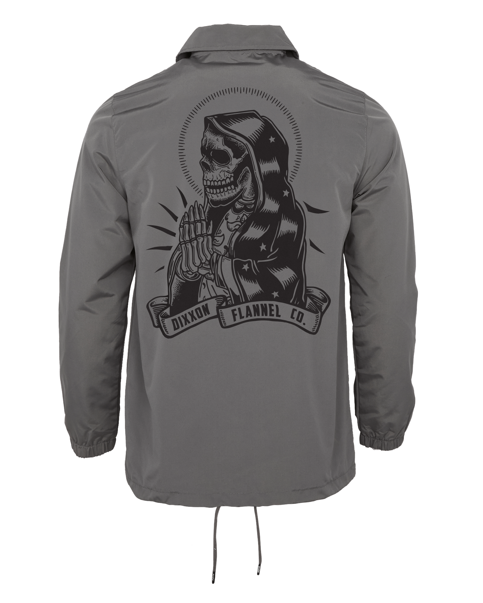 Santa Muerte Coaches Jacket - Gray - Dixxon Flannel Co.