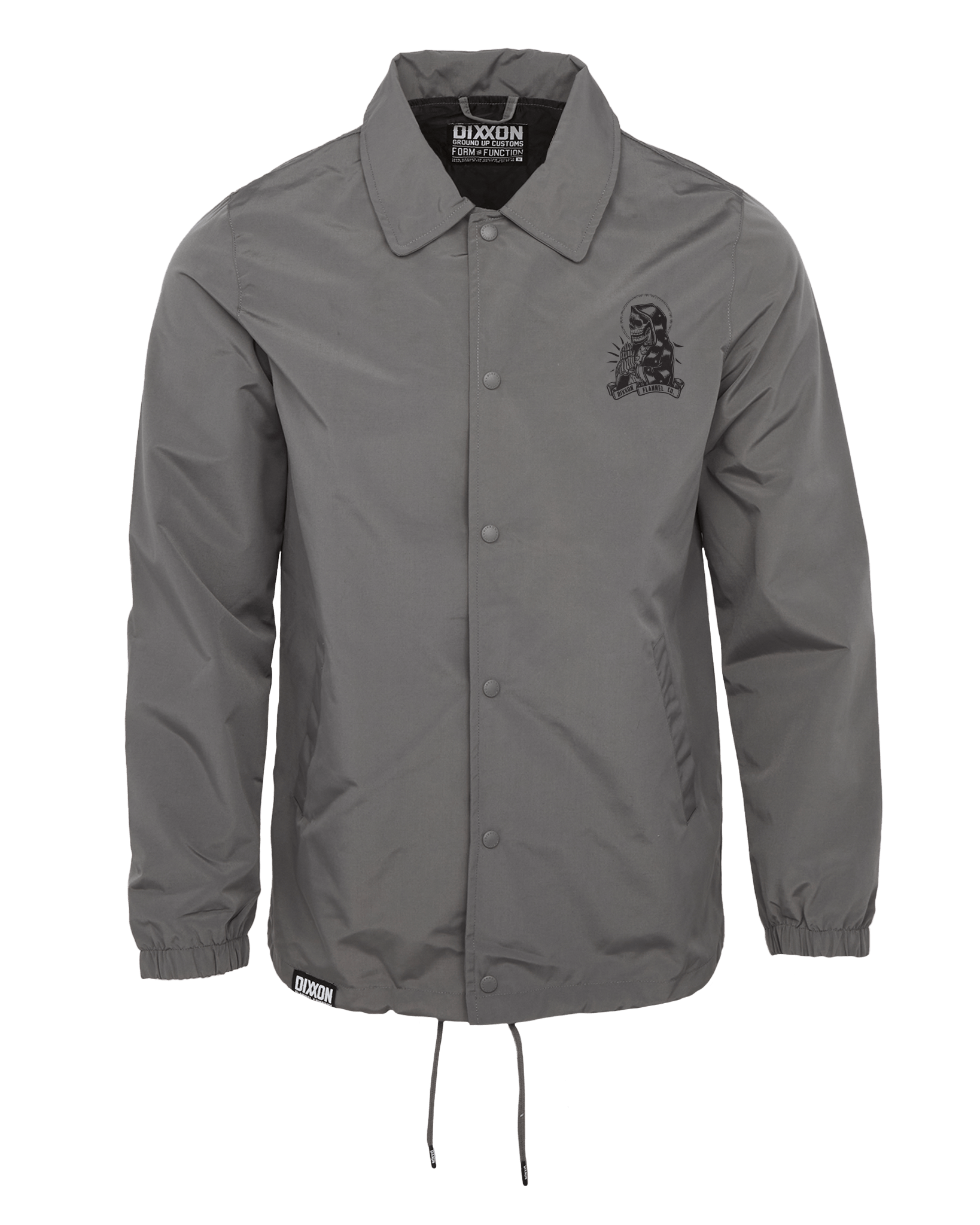 Santa Muerte Coaches Jacket - Gray - Dixxon Flannel Co.