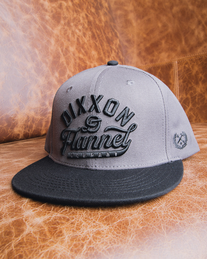 Script Flat Bill Snapback - Gray - Dixxon Flannel Co.