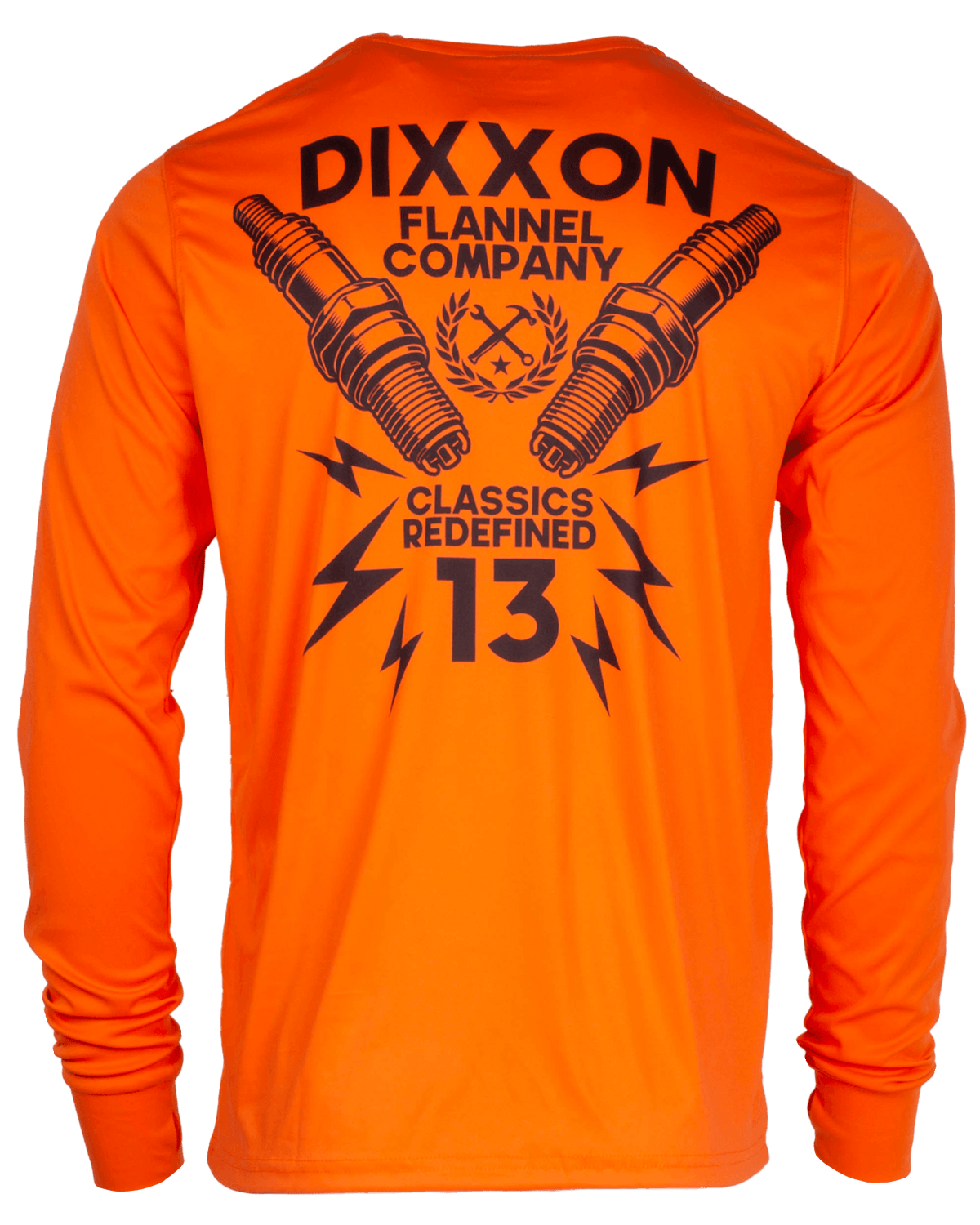 Sparky UV Long Sleeve T-Shirt - Orange | Dixxon Flannel Co. Sparky UV Long Sleeve T-Shirt - Orange | Dixxon Flannel Co.