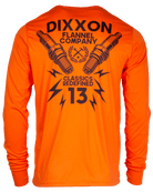 Sparky UV Long Sleeve T-Shirt - Orange - Dixxon Flannel Co.