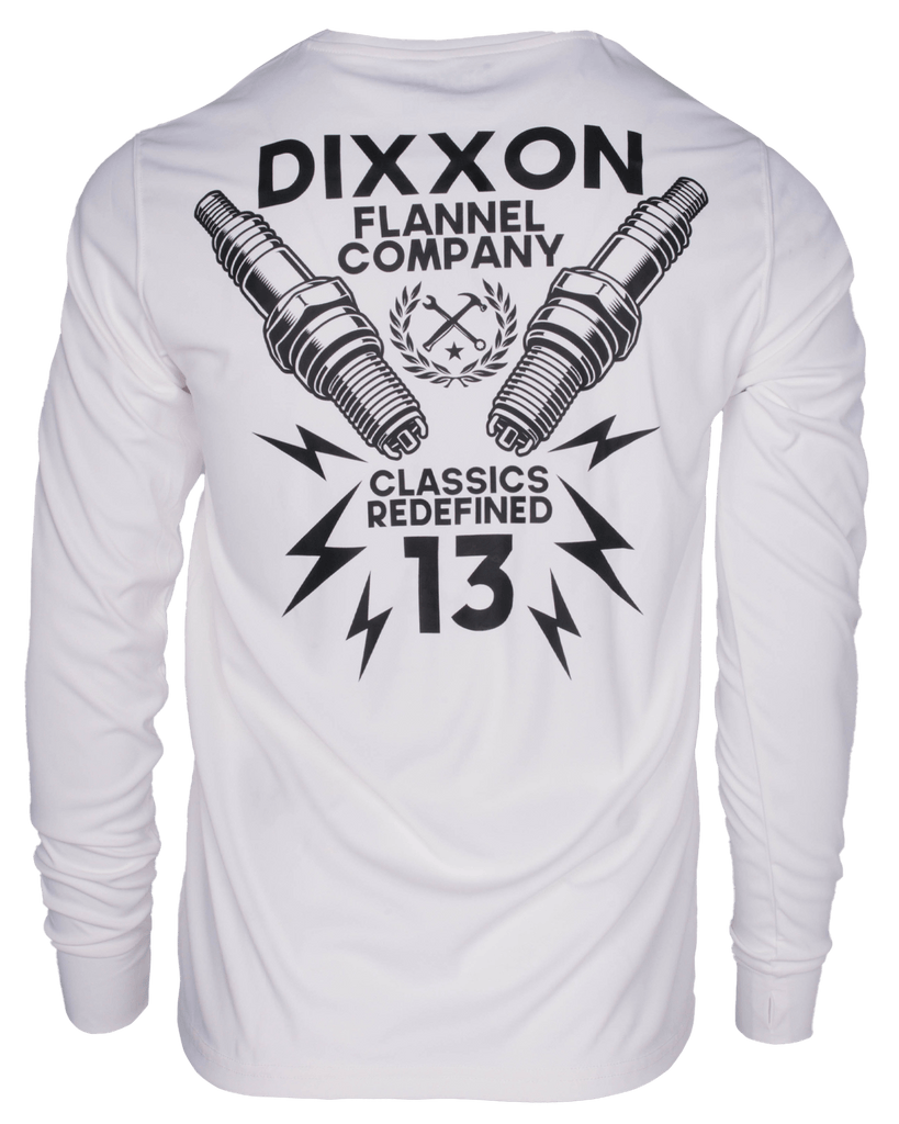 Sparky UV Long Sleeve T-Shirt - White - Dixxon Flannel Co.