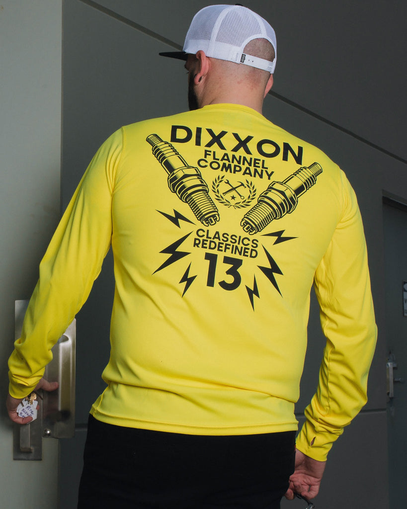 Sparky UV Long Sleeve T-Shirt - Yellow - Dixxon Flannel Co.